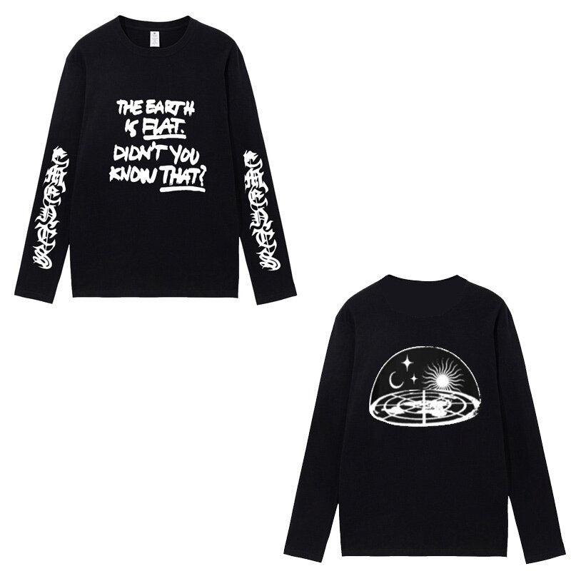 AGUST-D SUGA/BTS āThe Earth is Flatā LONG SHIRTS 100% COTTON