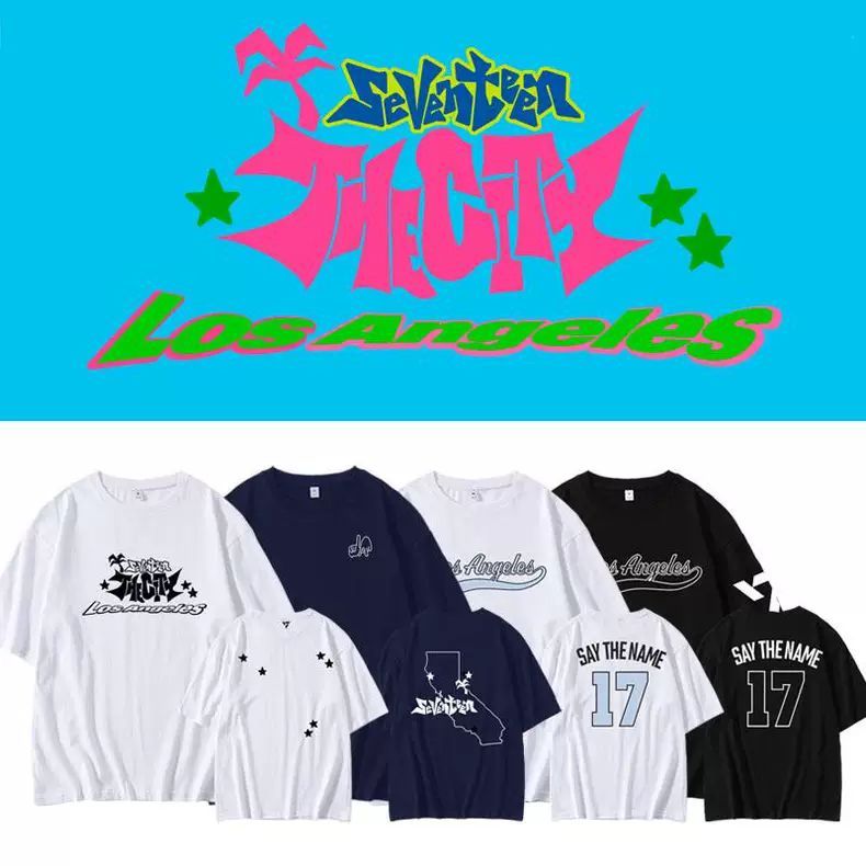 SEVENTEEN MERCH THE CITY LA T-SHIRTS 100% COTTON – PLANET STORE