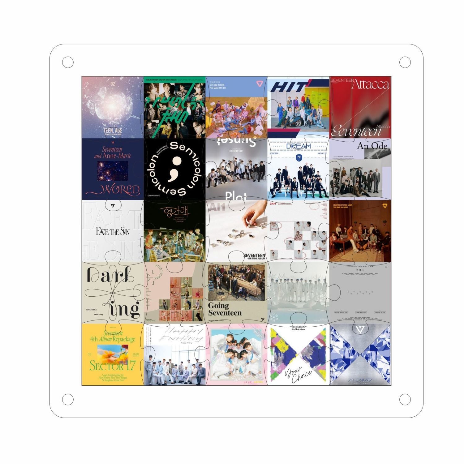 SEVENTEEN MERCH ALBUMS DECORATIVE PUZZLE(2 sizes) – PLANET STORE