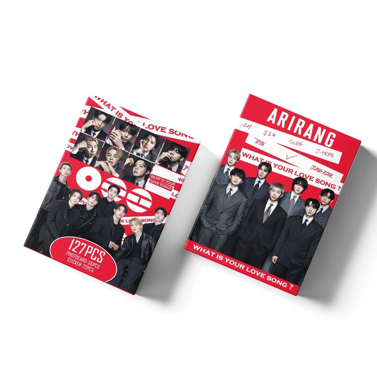 FOTOKARTEN BTS ARIRANG 127 STÜCK (55 Karten + 72 Sticker)