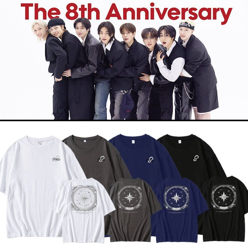 STRAY KIDS 8th ANNIVERSARY TSHIRT 100% COTTON – PLANET STORE