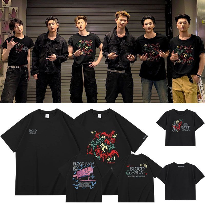 ENHYPEN T-SHIRTS BLOOD SAGA TOUR 2026 100% COTTON – PLANET STORE