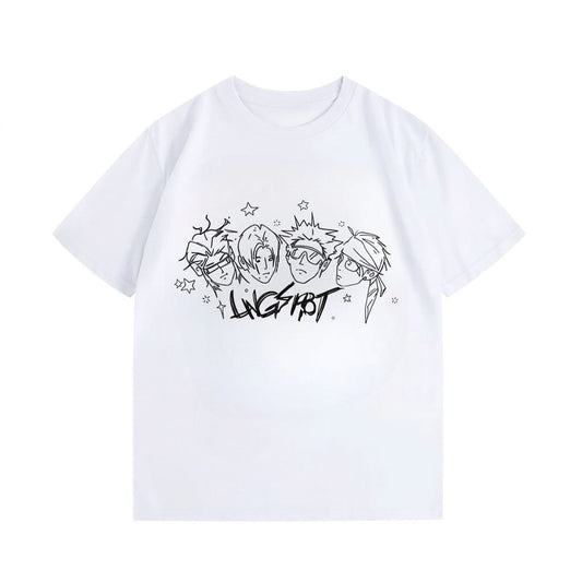 LNGSHOT T-SHIRTS 100% COTTON (white and black)