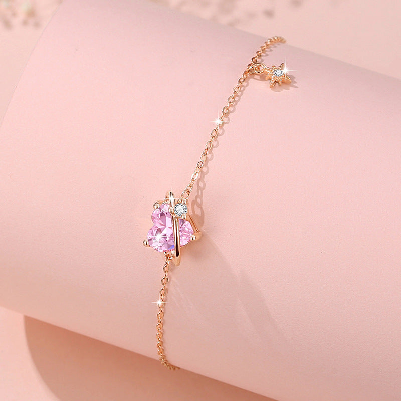 925 STERLING SILBER LIEBESPLANET-ARMBAND