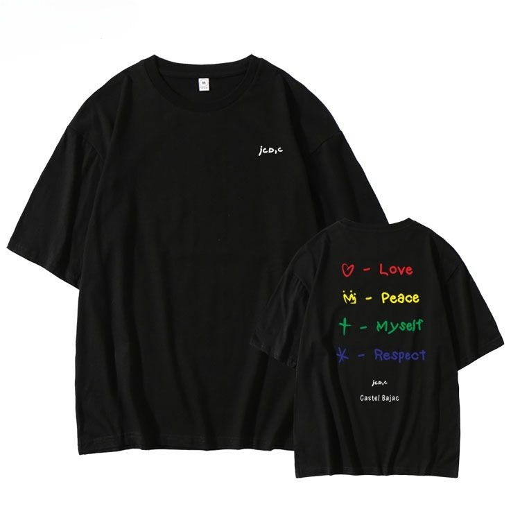 JIN T-SHIRT 100% COTTON (white and black)