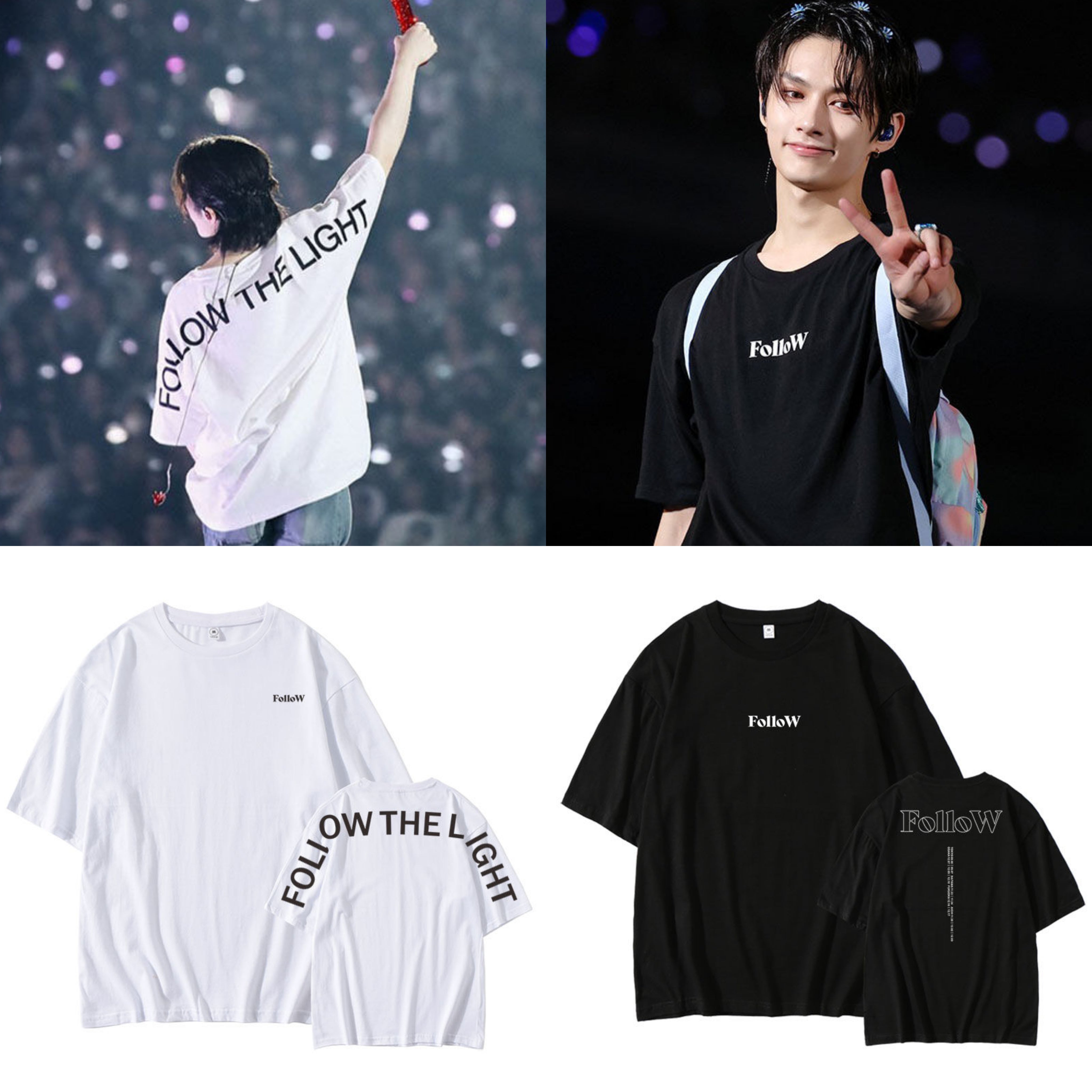 SEVENTEEN MERCH FOLLOW THE LIGHT T-SHIRTS 100% COTTON – PLANET STORE
