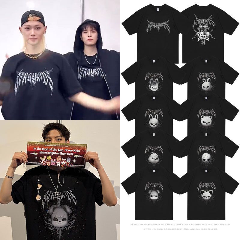 STRAY KIDS MERCH T-SHIRTS EVIL SKZOO 100% COTTON – PLANET STORE
