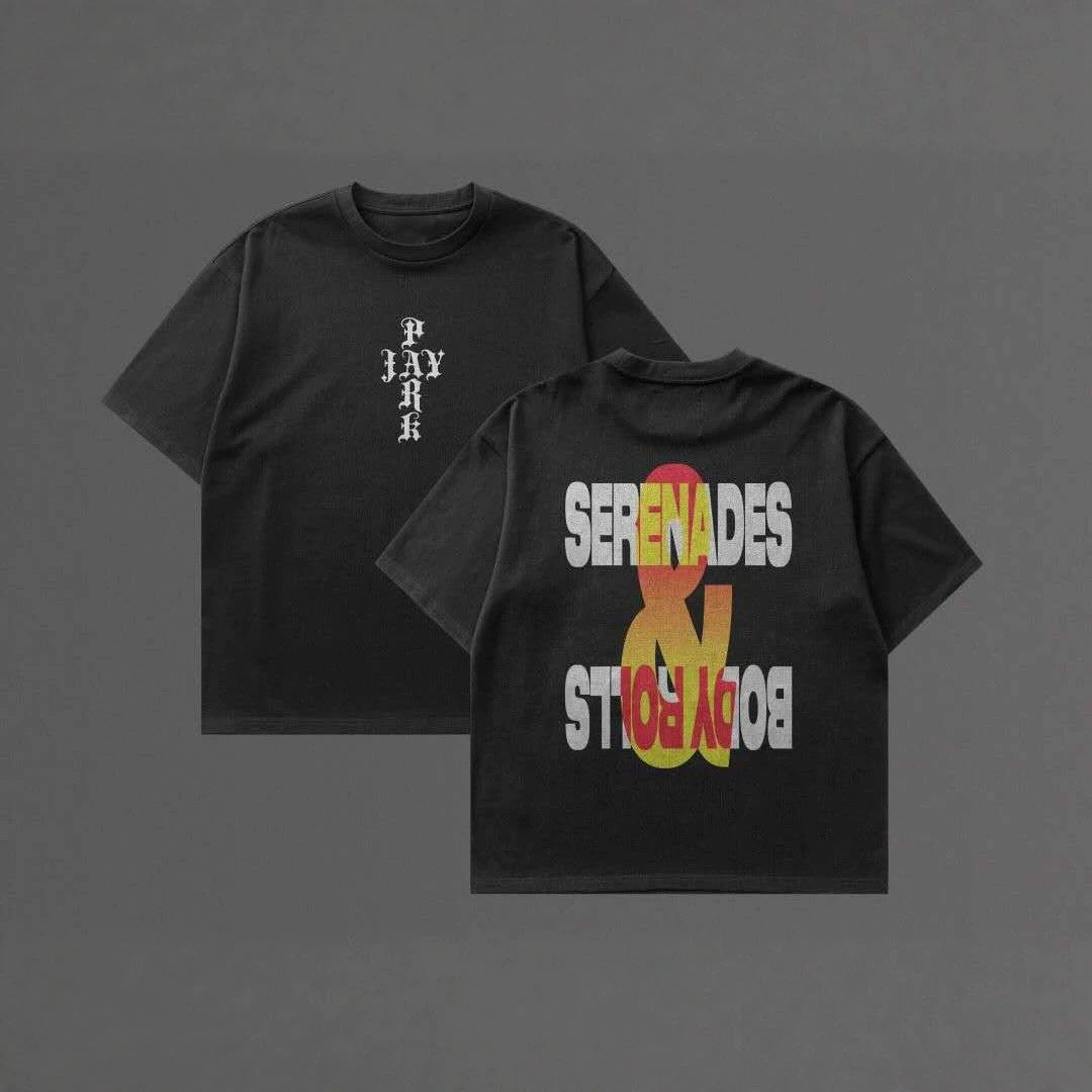 JAYPARK LNGSHOT SERENADES & BODY ROLLS T-SHIRT 100% COTTON