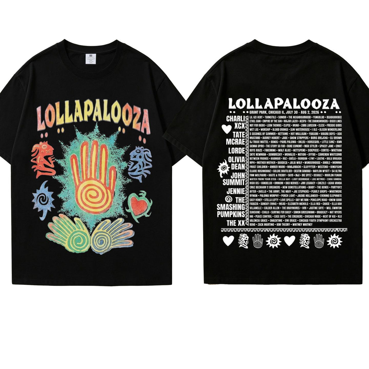 CORTIS T SHIRTS LOLLAPALOOZA 100% COTTON