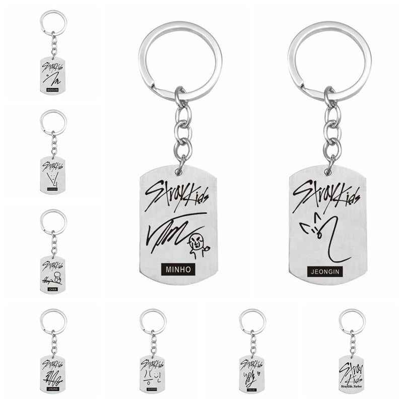 STRAY KIDS KEYCHAIN STAINLESS STEEL