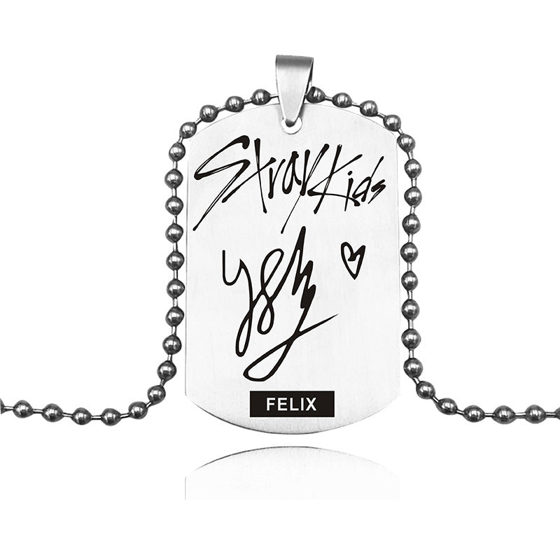 STRAY KIDS NECKLACE STAINLESS STEEL