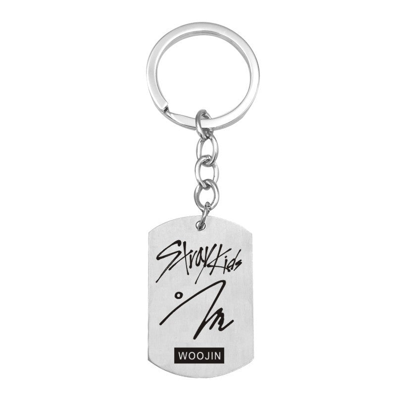 STRAY KIDS KEYCHAIN STAINLESS STEEL