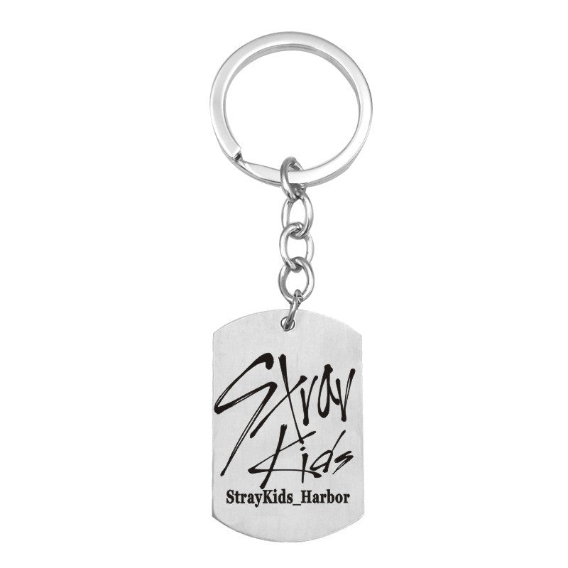 STRAY KIDS KEYCHAIN STAINLESS STEEL