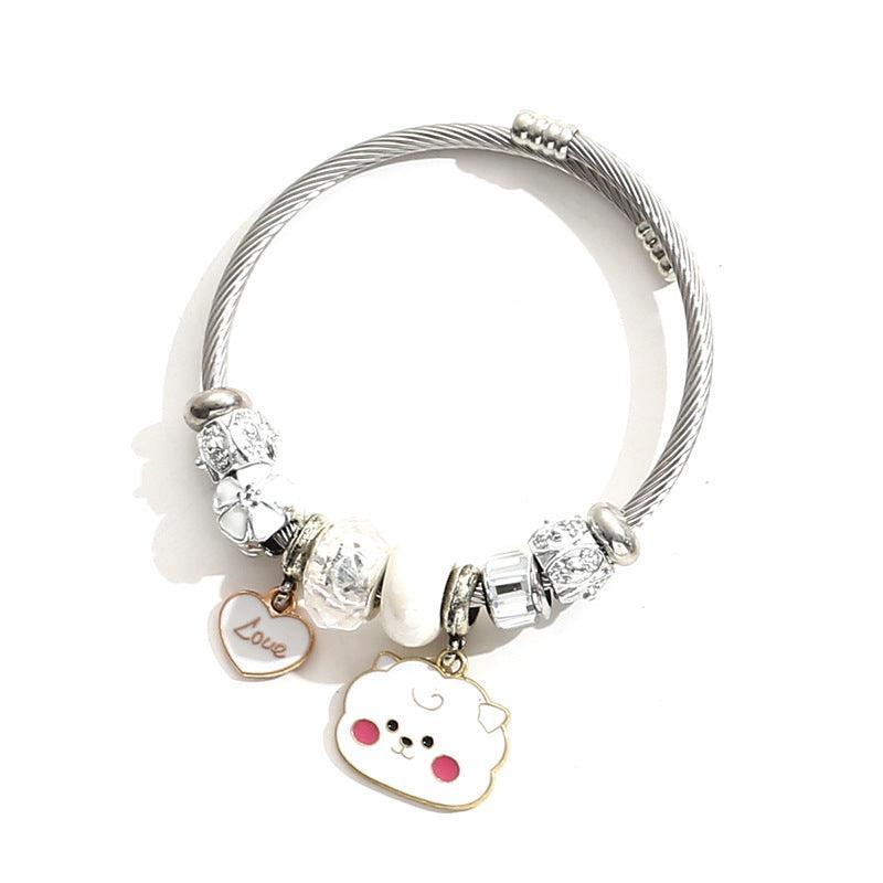 STAINLESS STEEL BT21/BTS CHARM BRACELET (all characters)