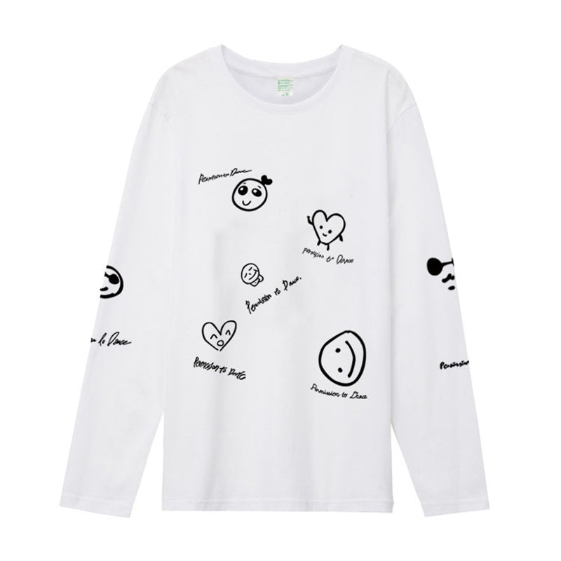 CAMISETA BTS PERMISO PARA BAILAR MANGA LARGA 100% ALGODÓN