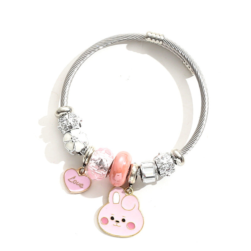 STAINLESS STEEL BT21/BTS CHARM BRACELET (all characters)