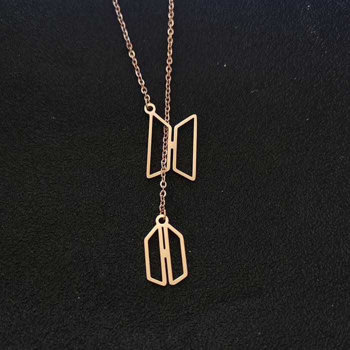 BTS♡ARMY STAINLESS STEEL NECKLACE (Unit and Pair)