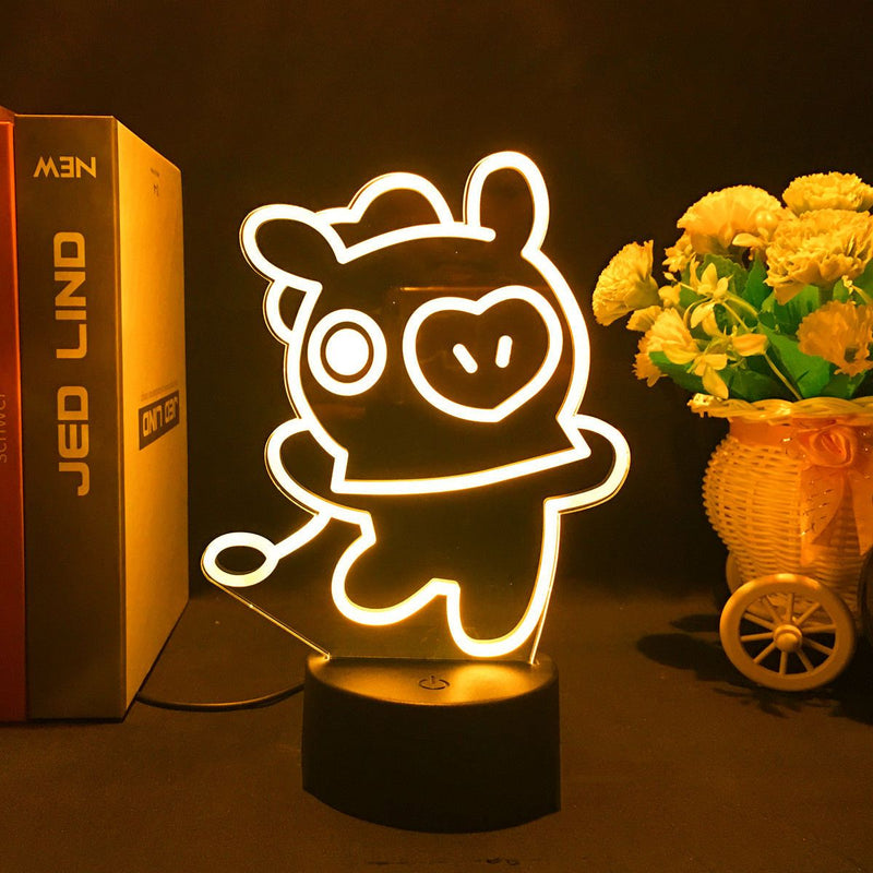 LUZ LED CON CAMBIO DE COLOR BT21 (16 COLORES) CON MANDO A DISTANCIA