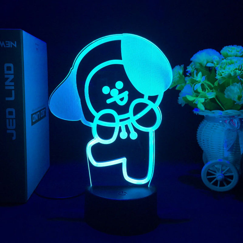 LUZ LED CON CAMBIO DE COLOR BT21 (16 COLORES) CON MANDO A DISTANCIA