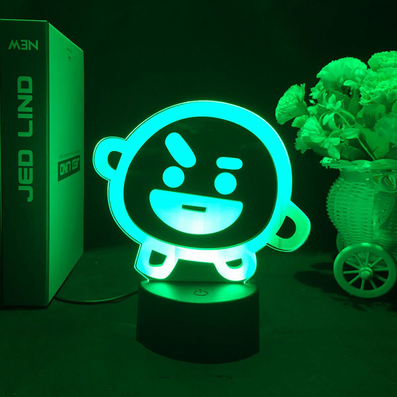 LUZ LED CON CAMBIO DE COLOR BT21 (16 COLORES) CON MANDO A DISTANCIA