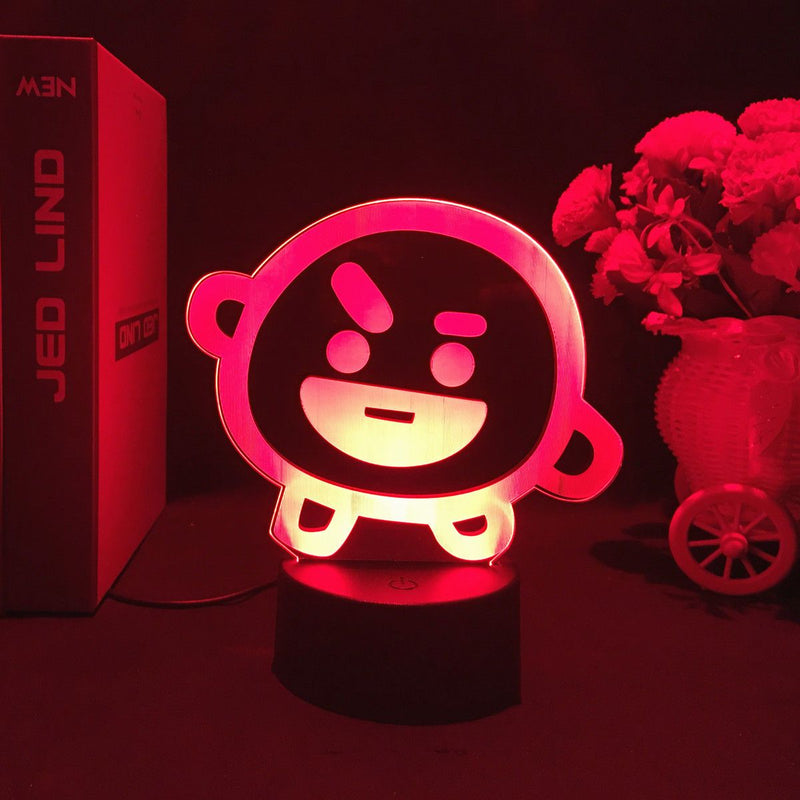 LUZ LED CON CAMBIO DE COLOR BT21 (16 COLORES) CON MANDO A DISTANCIA