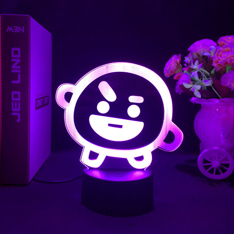 LUZ LED CON CAMBIO DE COLOR BT21 (16 COLORES) CON MANDO A DISTANCIA