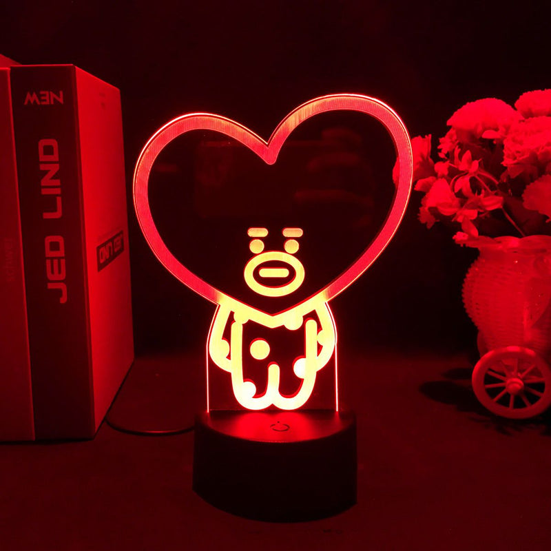 LUZ LED CON CAMBIO DE COLOR BT21 (16 COLORES) CON MANDO A DISTANCIA