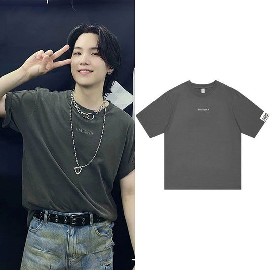 SUGA D'DAY AGUST D 100% COTTON SHIRT (black and gray)