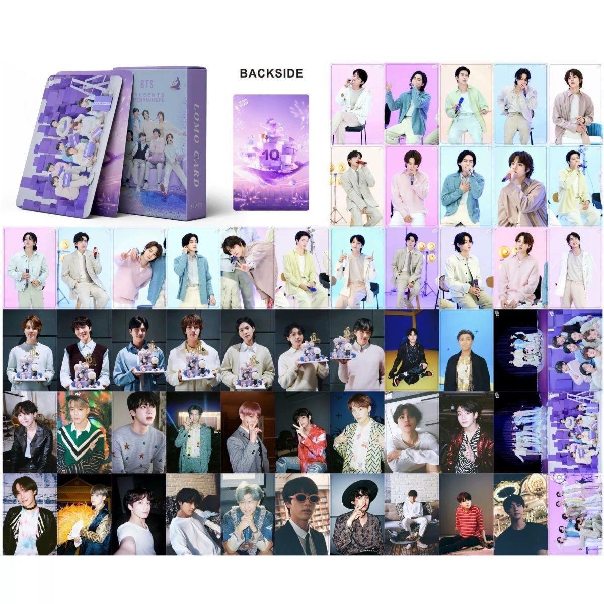 KIT CON 55 FOTOCARDS FIESTA BTS 2023 10º ANIVERSARIO