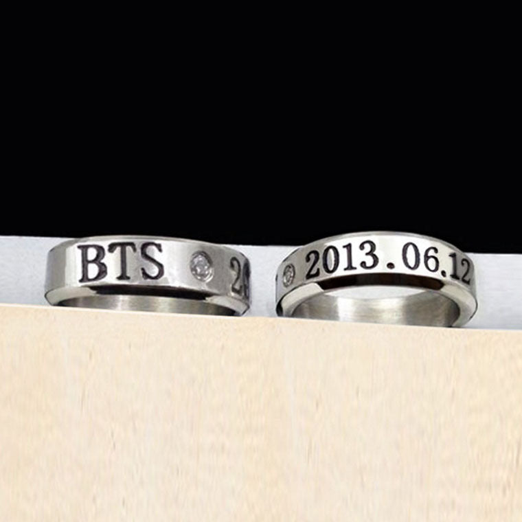 BTS RINGS PAIR STAINLESS STEEL