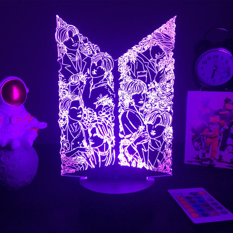 BTS LED LIGHT CHANGES COLOR (16 COLORS) WITH REMOTE CONTROL