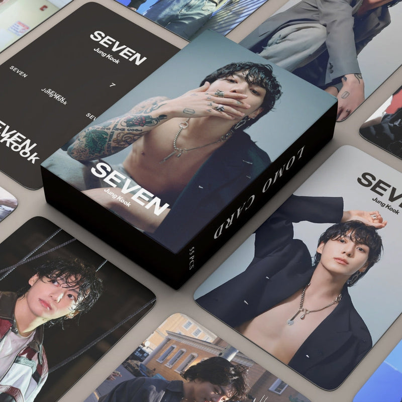 KIT WITH 55 PHOTOCARDS JUNGKOOK SEVEN