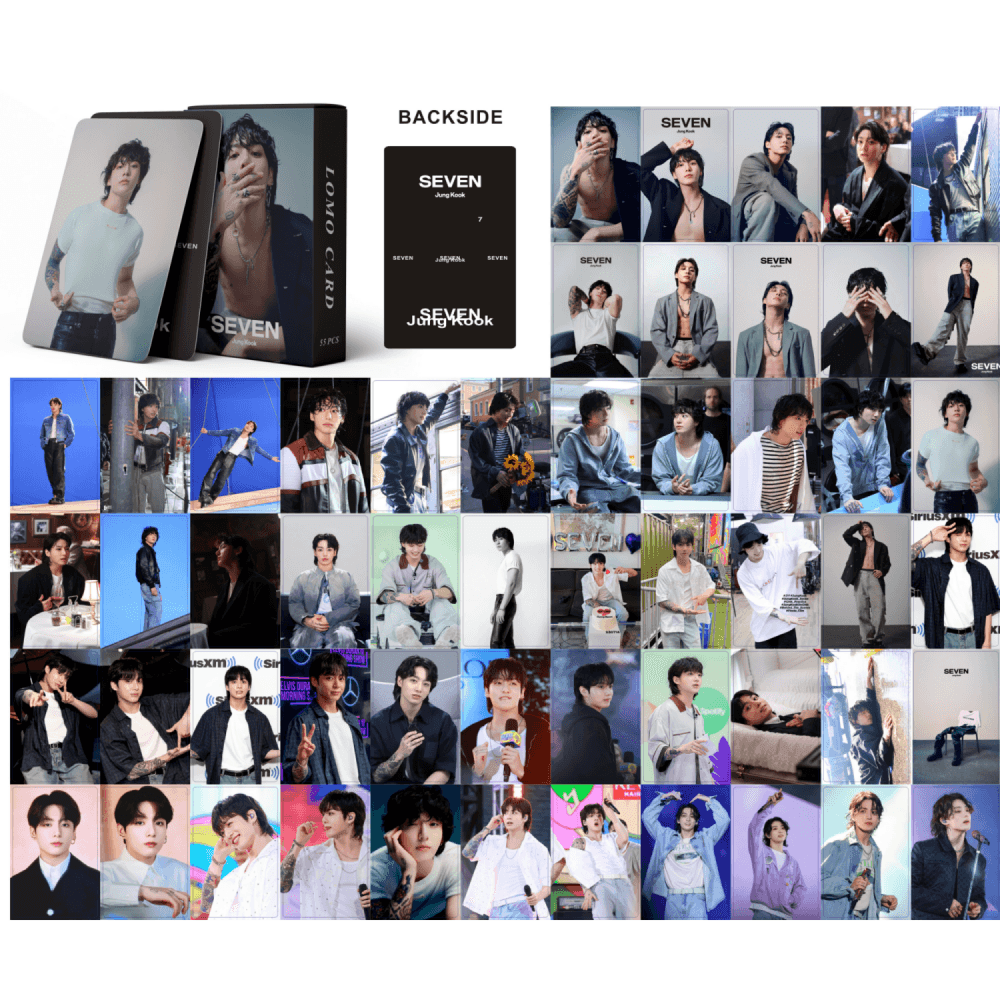 KIT WITH 55 PHOTOCARDS JUNGKOOK SEVEN