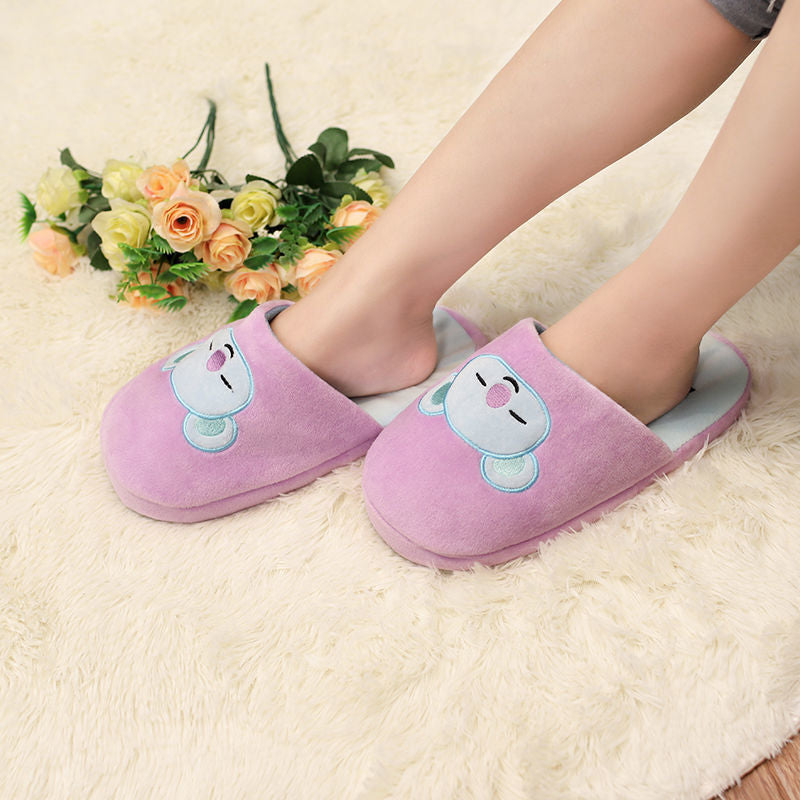 BT21 EMBROIDERED AND PLUSH SLIPPERS