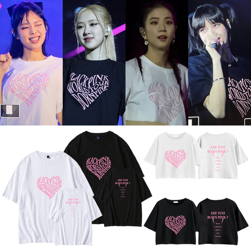 CAMISETAS Y CROPPEDS BLACKPINK 100% ALGODÓN