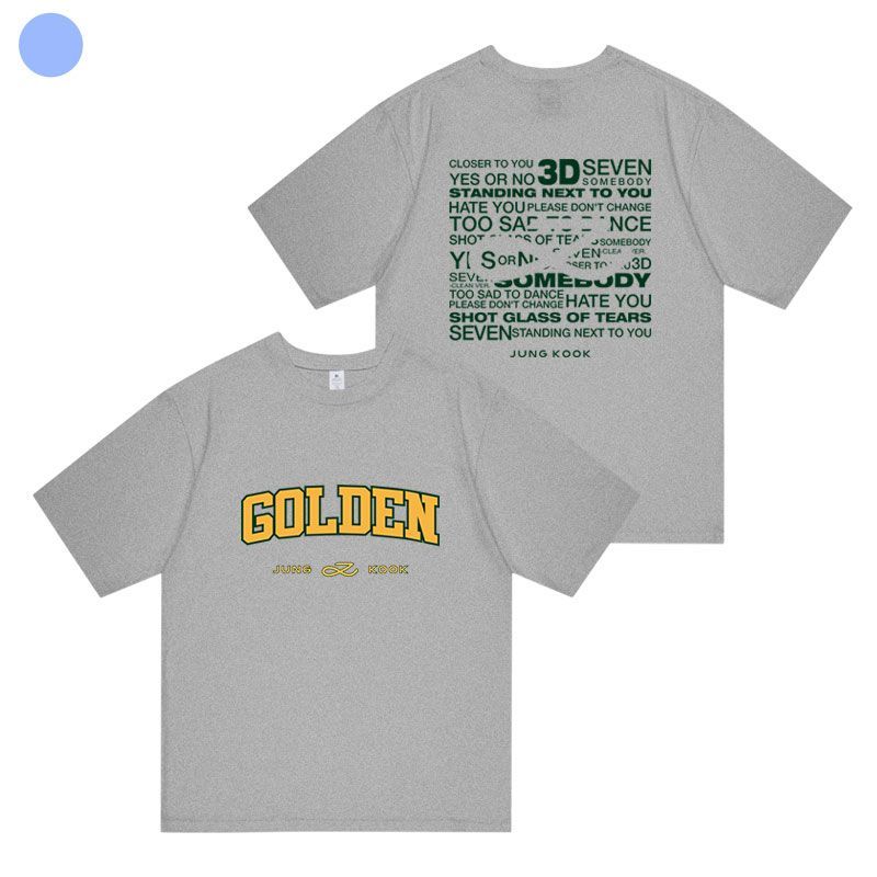 JUNGKOOK GOLDEN T-SHIRT 100% COTTON (various colors)