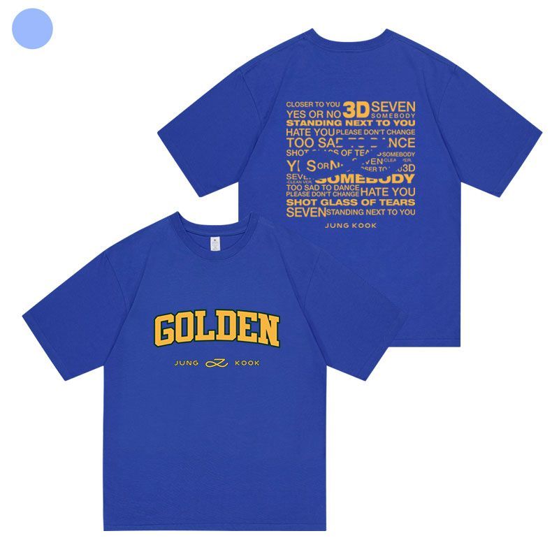 JUNGKOOK GOLDEN T-SHIRT 100% COTTON (various colors)