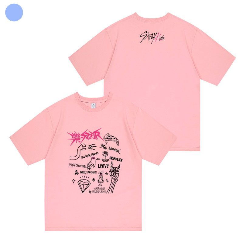 CAMISETA STRAY KIDS 樂-STAR 100% ALGODÃO (várias cores)