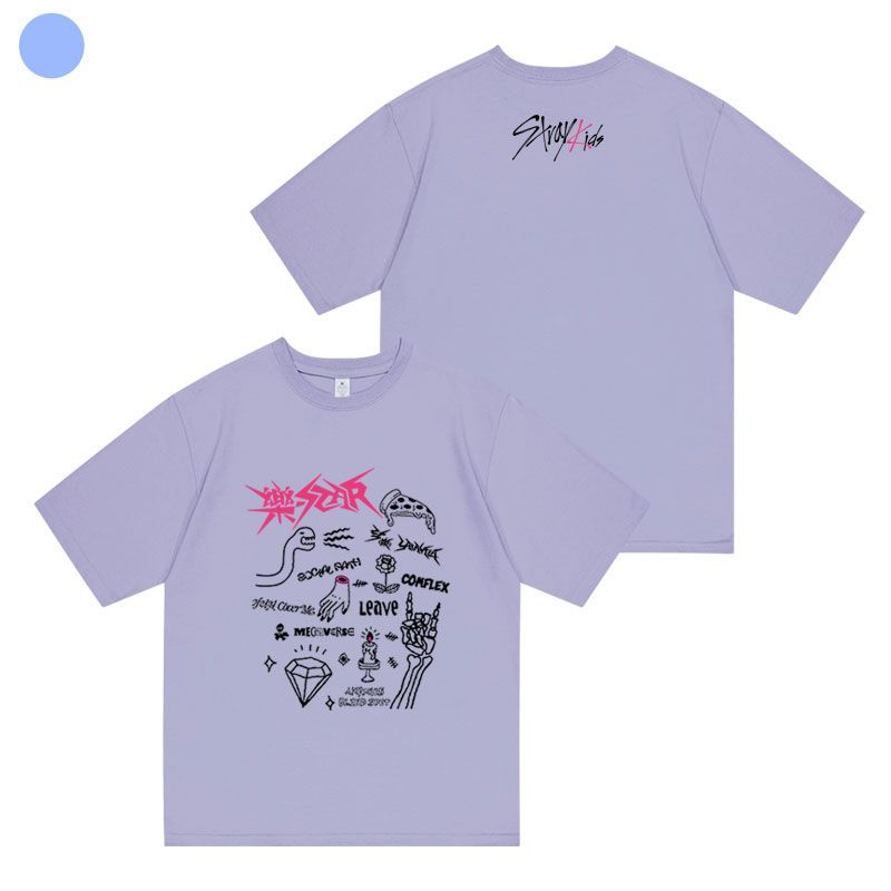 CAMISETA STRAY KIDS 樂-STAR 100% ALGODÃO (várias cores)