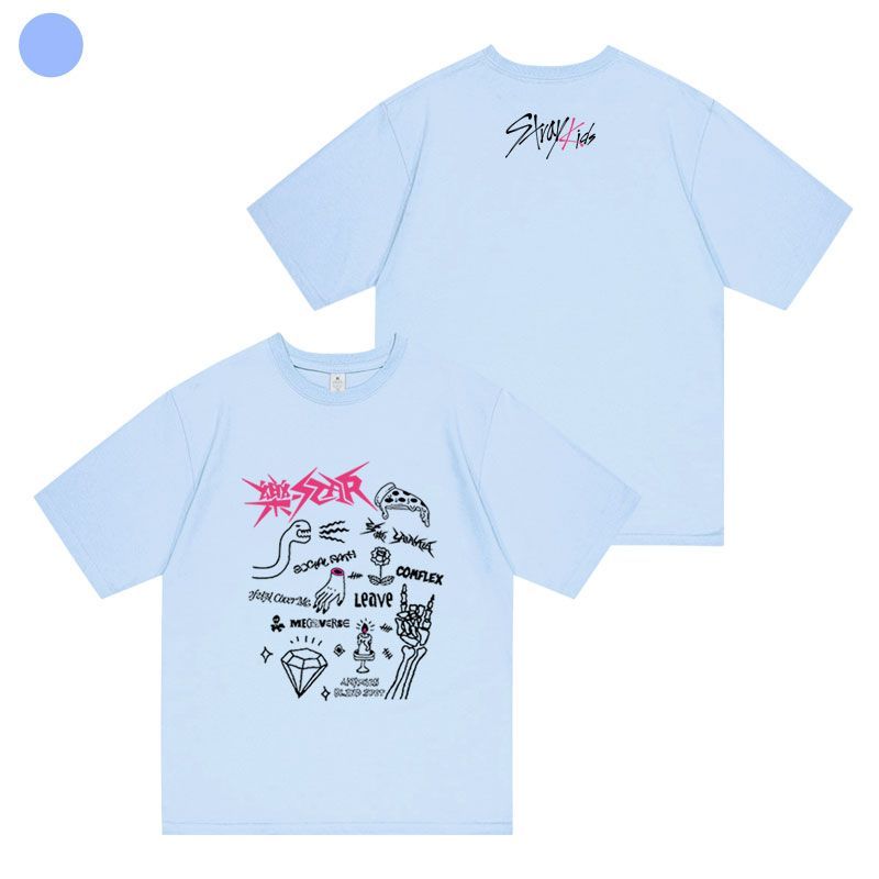 CAMISETA STRAY KIDS 樂-STAR 100% ALGODÃO (várias cores)