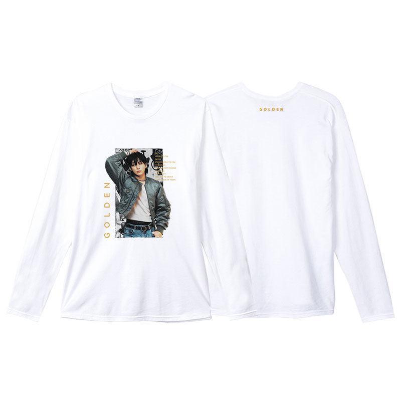 MERCH JUNGKOOK GOLDEN SHIRT 100% COTTON (black/white)