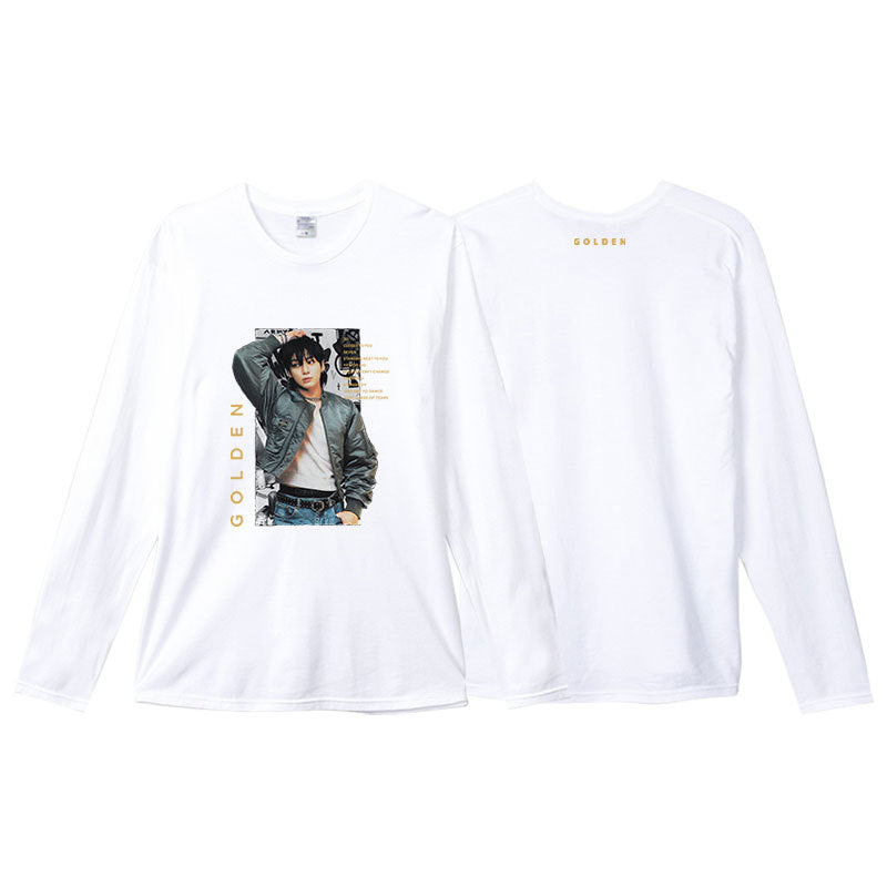 MERCH CAMISA JUNGKOOK DORADA 100% ALGODÓN (negro/blanco)