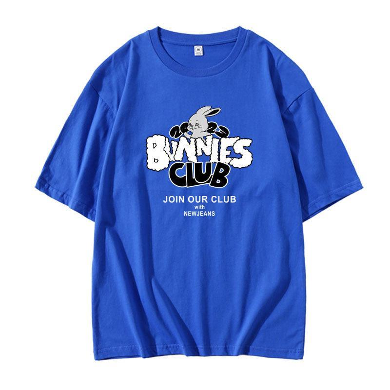 NEW JEANS BUNNIES CLUB T-SHIRTS 100% COTTON (various colors)