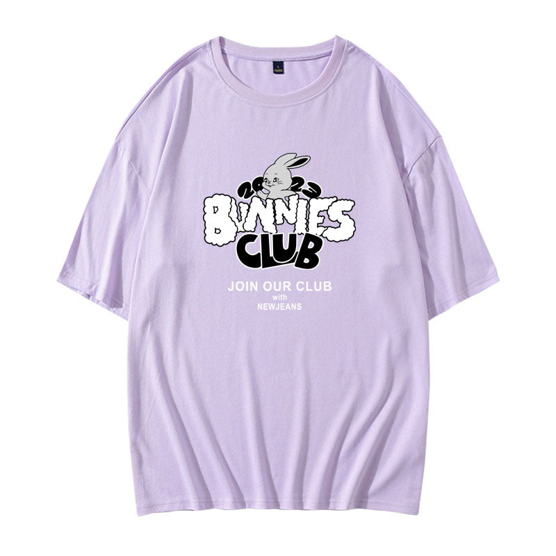 NEW JEANS BUNNIES CLUB T-SHIRTS 100% COTTON (various colors)