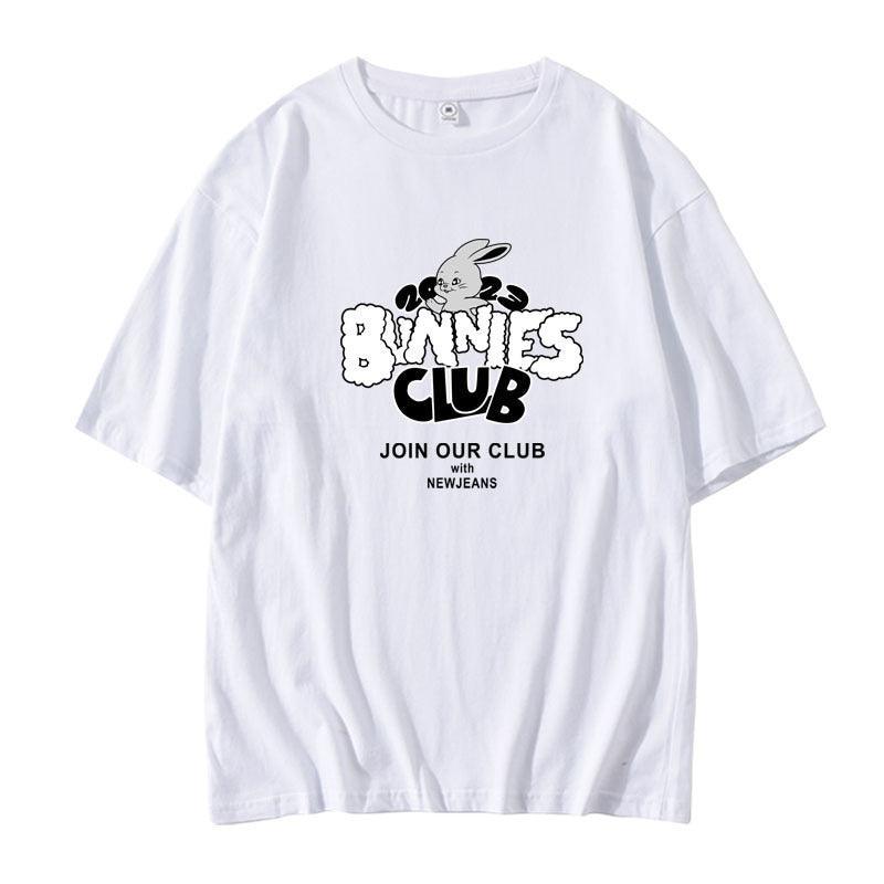 NEW JEANS BUNNIES CLUB T-SHIRTS 100% COTTON (various colors)