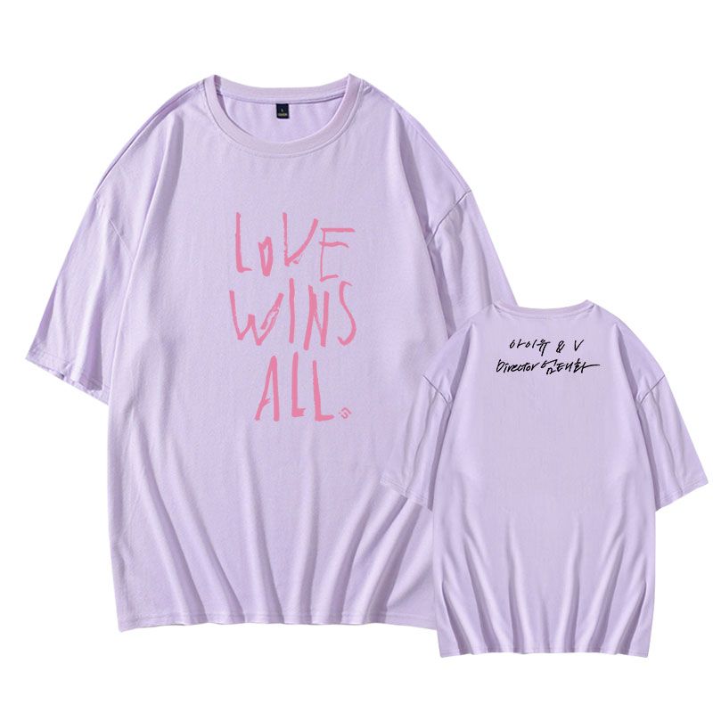 LOVE WINS ALL IU/V T-SHIRT 100% COTTON