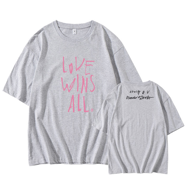 LOVE WINS ALL IU/V T-SHIRT 100% COTTON