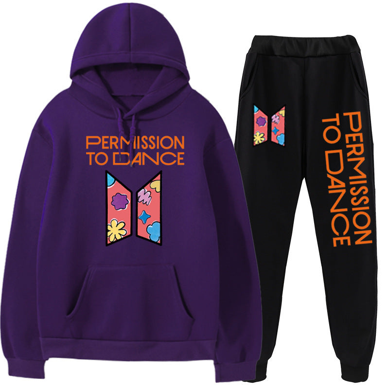 BTS PERMISSION TO DANCE HOODIE AND PANTS SET