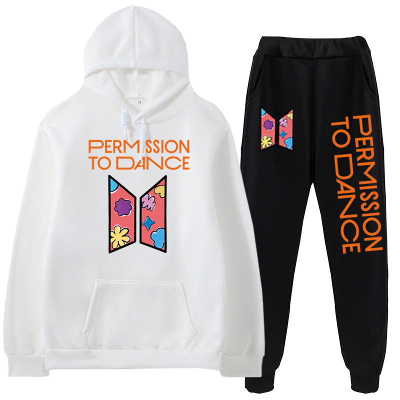 CONJUNTO DE SUDADERA Y PANTALÓN PERMISO PARA BAILAR DE BTS