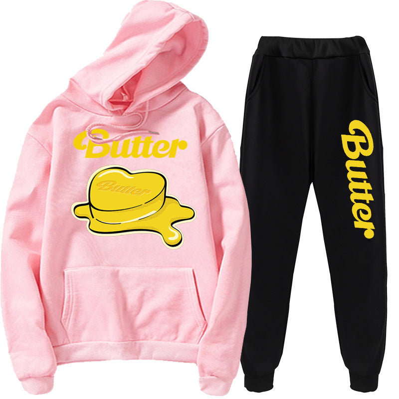 BTS BUTTER SWEATSHIRT AND PANTS SET